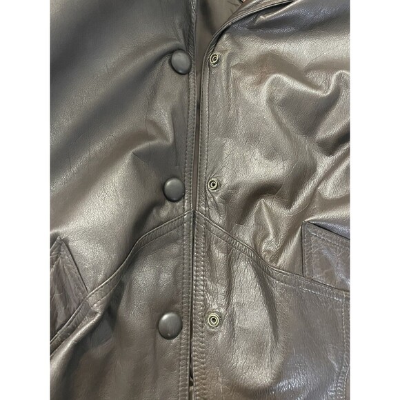 Vintage Dakota Women’s Jacket Size S 100% Genuine Leather Brown Button Down - Picture 9 of 10